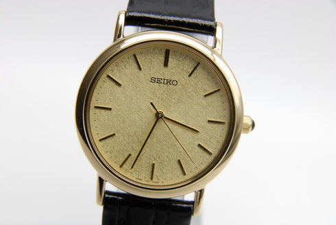 【 N MINT+++ w/ BOX 】 Vintage SEIKO 7N01-HZB0 32mm Gold Dial Quartz Men's Watch